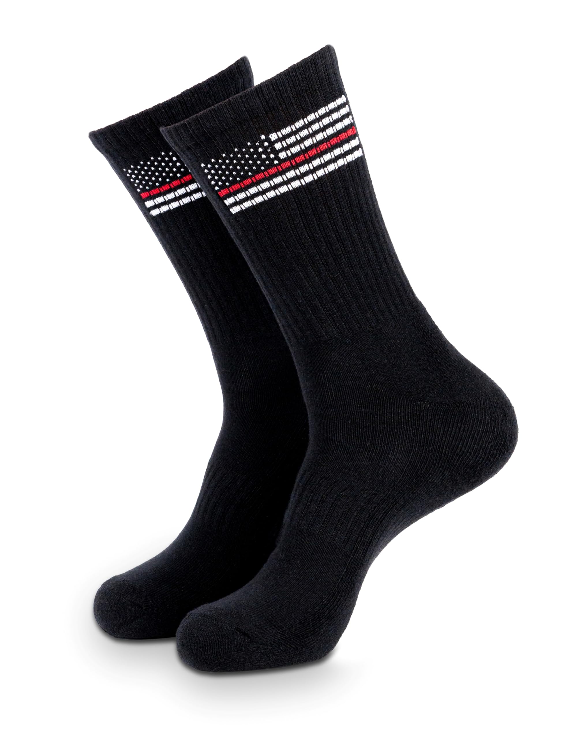 Thin Red Line MERINO WOOL Crew Socks Men's 8-12, Women's 10-13
