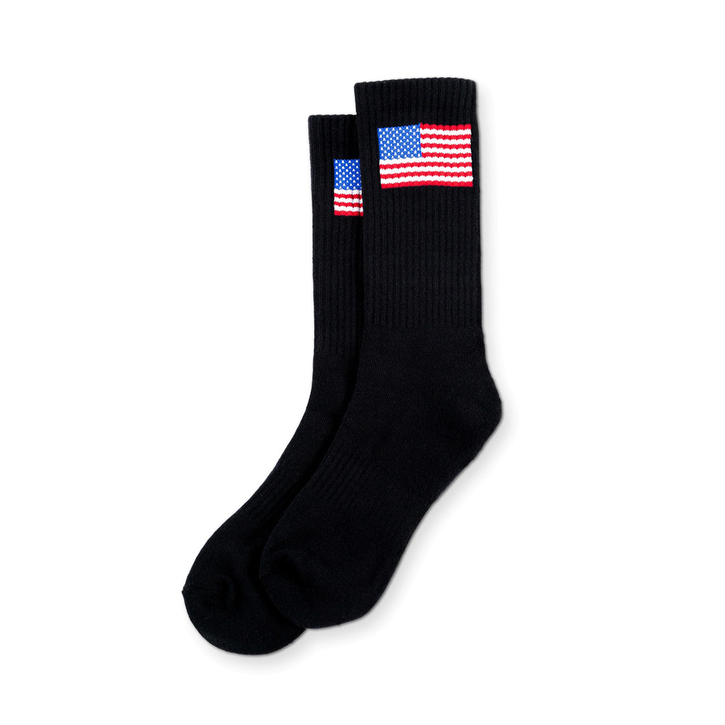 American Flag MERINO WOOL Crew Socks Men's Sizes 12-14, Women's 13.5-14