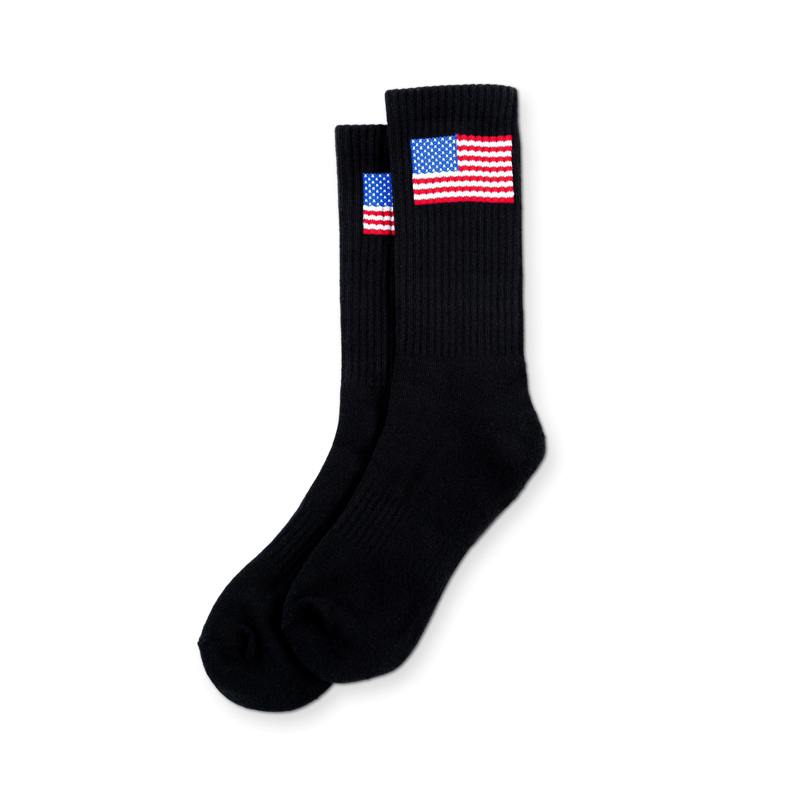 American Flag MERINO WOOL Crew Socks Men's Sizes 12-14, Women's 13.5-14