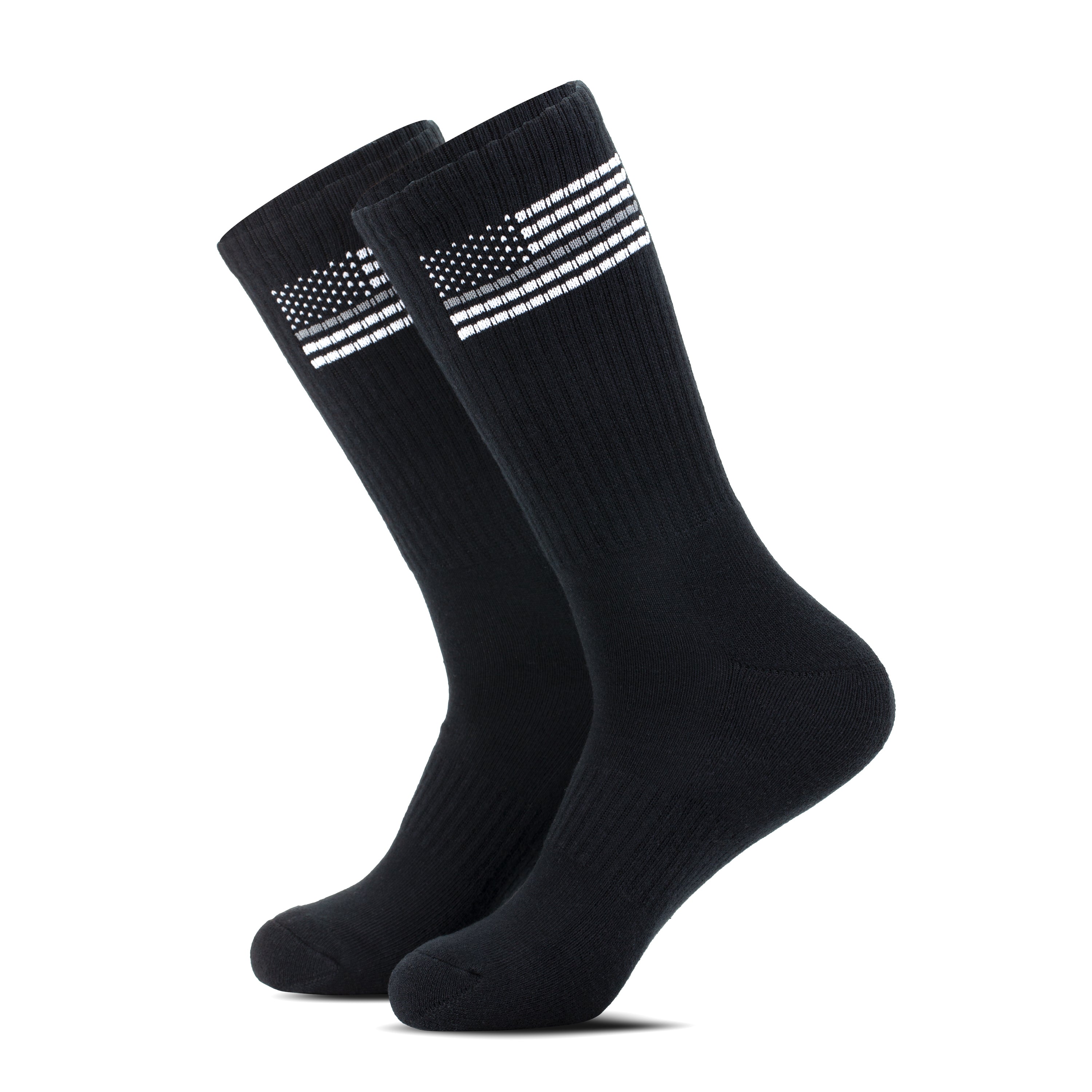 Thin Gray Line COTTON BLEND Crew Socks US Men's 12-14, Women's 13.5-14